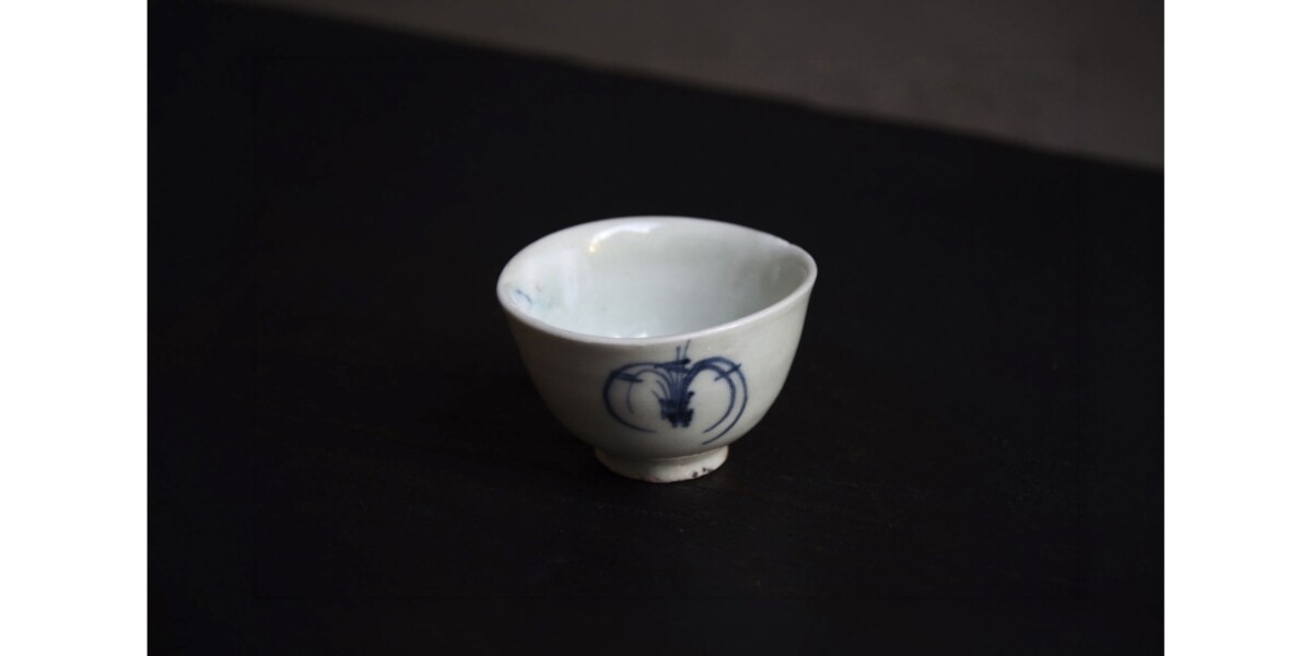 初期伊万里染付蘭紋盃